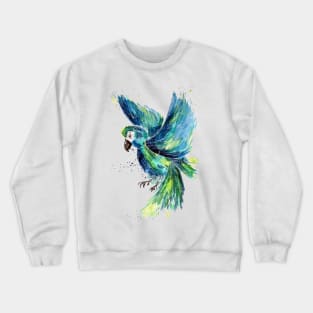 Blue Parrot Watercolor Crewneck Sweatshirt